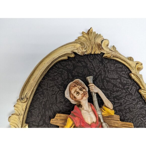 Vintage Empire 3D Wall Art 825 B Italy Picture Man Hunting 16" X 11" - Picture 2 of 9